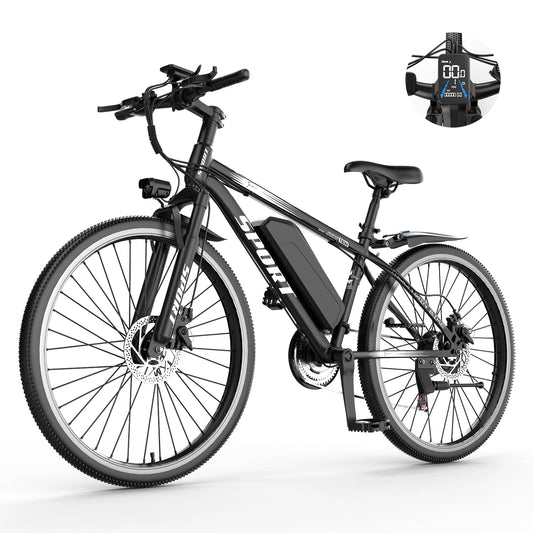 26 Inch Electric Bike for Adults 700W Peak Motor 25MPH 35 Miles Electric Mountain Bike with Removable 360Wh Battery 7 Speed and LCD Display - Joanie B 25