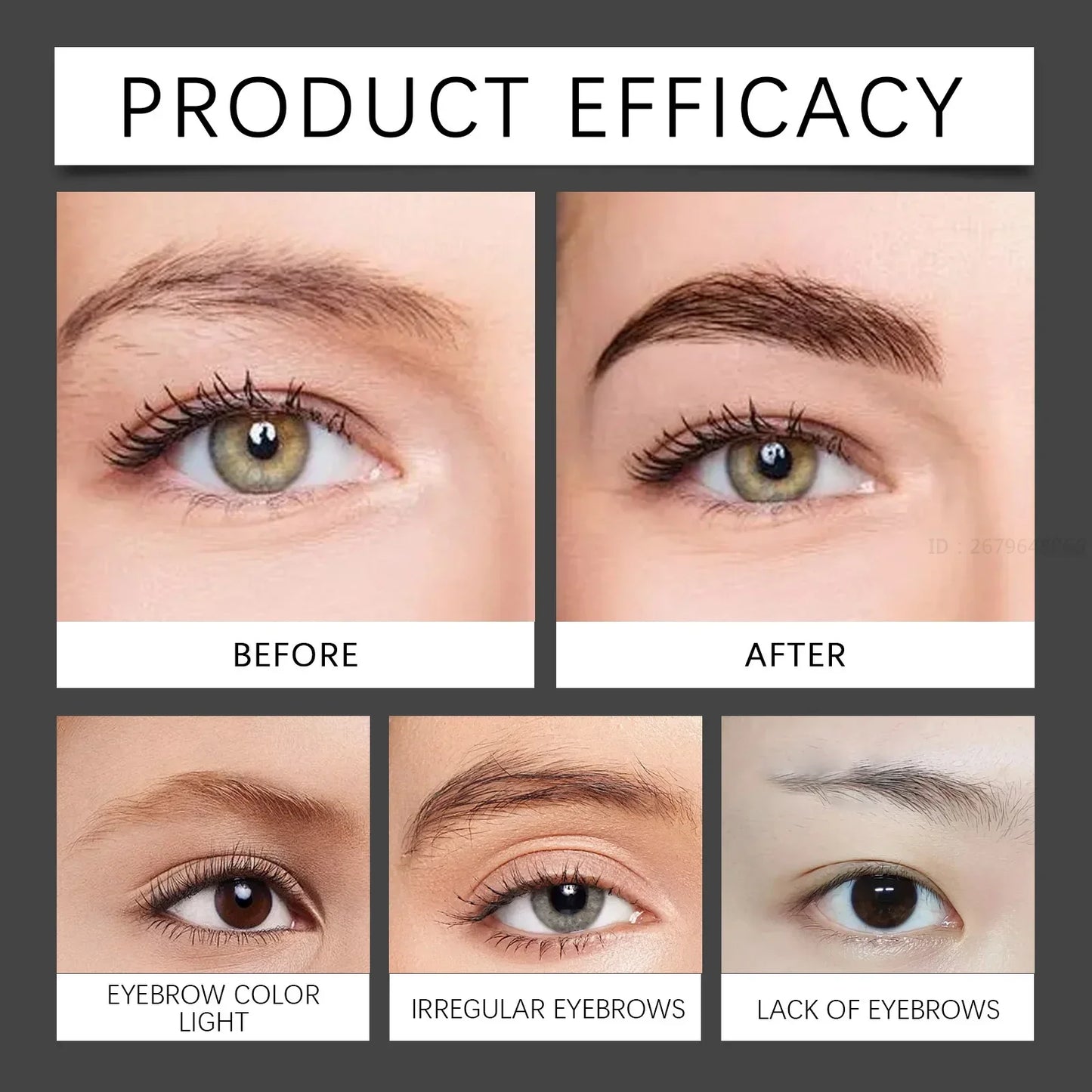 4 Forks Waterproof Eyebrow Pencil Long Lasting Natural Black Dark Brown Women Eyes Cosmetics Liquid Eye Brows Pen Beauty Makeup - Joanie B 25