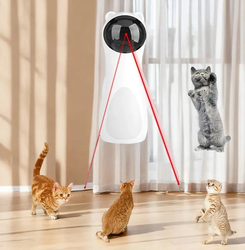 Automatic Cat Toys Smart Interactive Laser Rotating LED Teasing Cat Toy with USB Charging - Joanie B 25