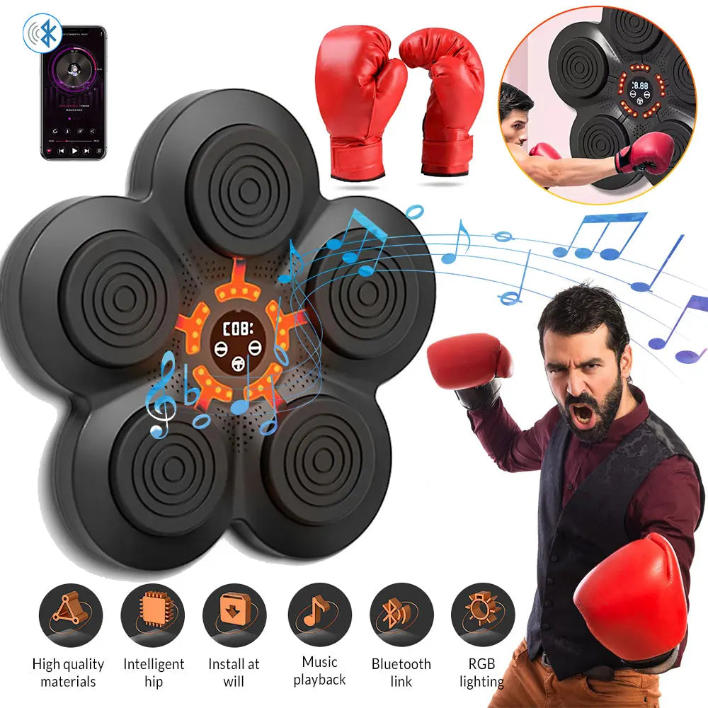 Intelligent Music Boxing Machine Electronic Boxing Training Wall Target Boxing Trainer Indoor Gym Home Punching Equipment