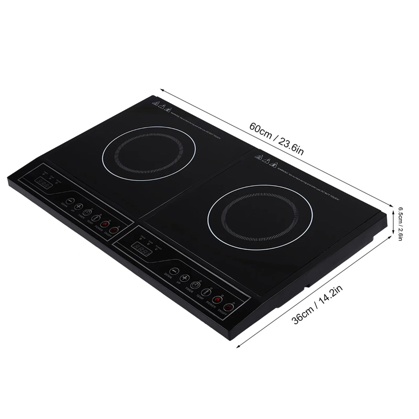 2000W Home Kitchen Electric Double Induction Cooktop Touchpad Induction Cooker