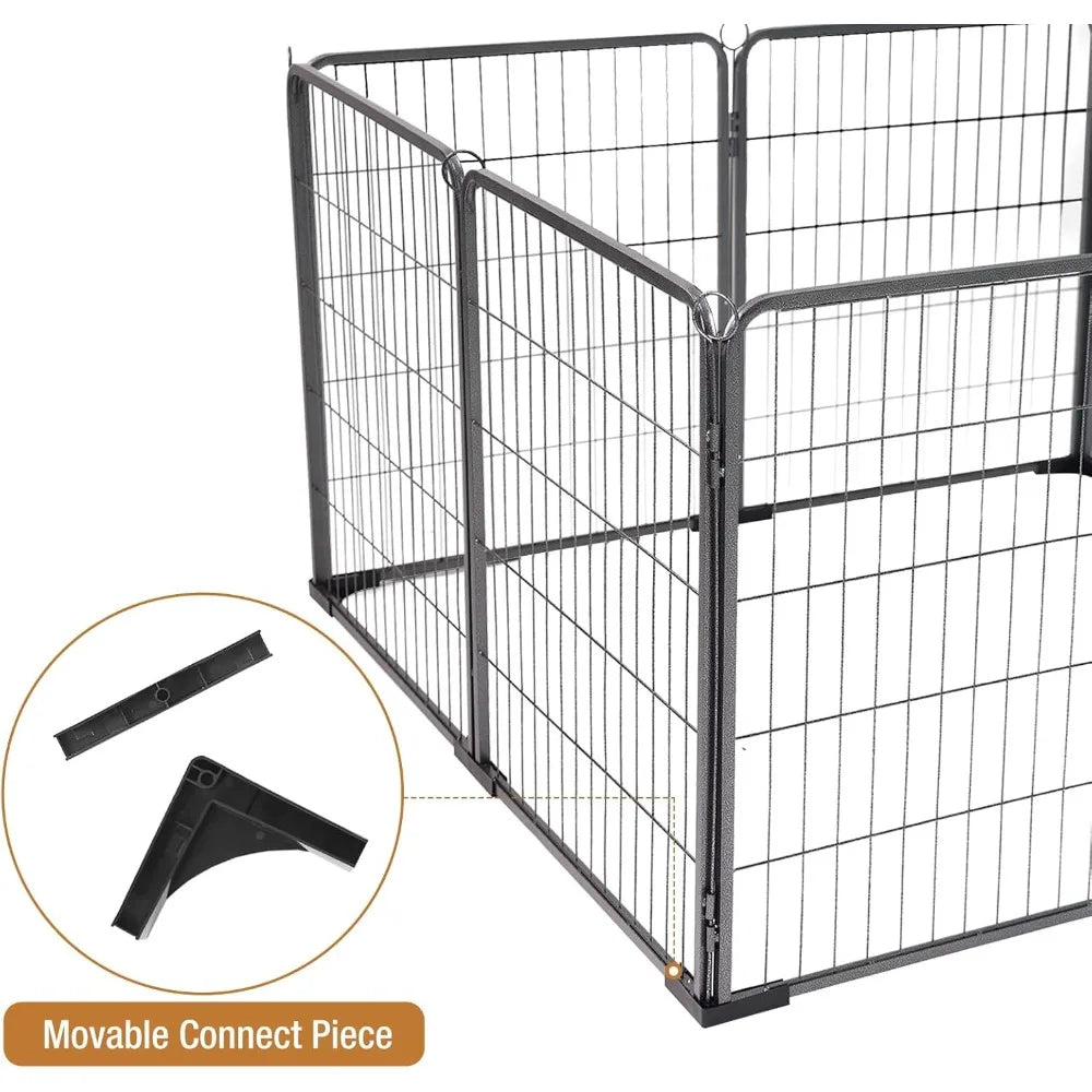 Foldable Indoor and Outdoor Dog Playpen Exercise Fence with Large Dimensions and Secure Locking - Joanie B 25