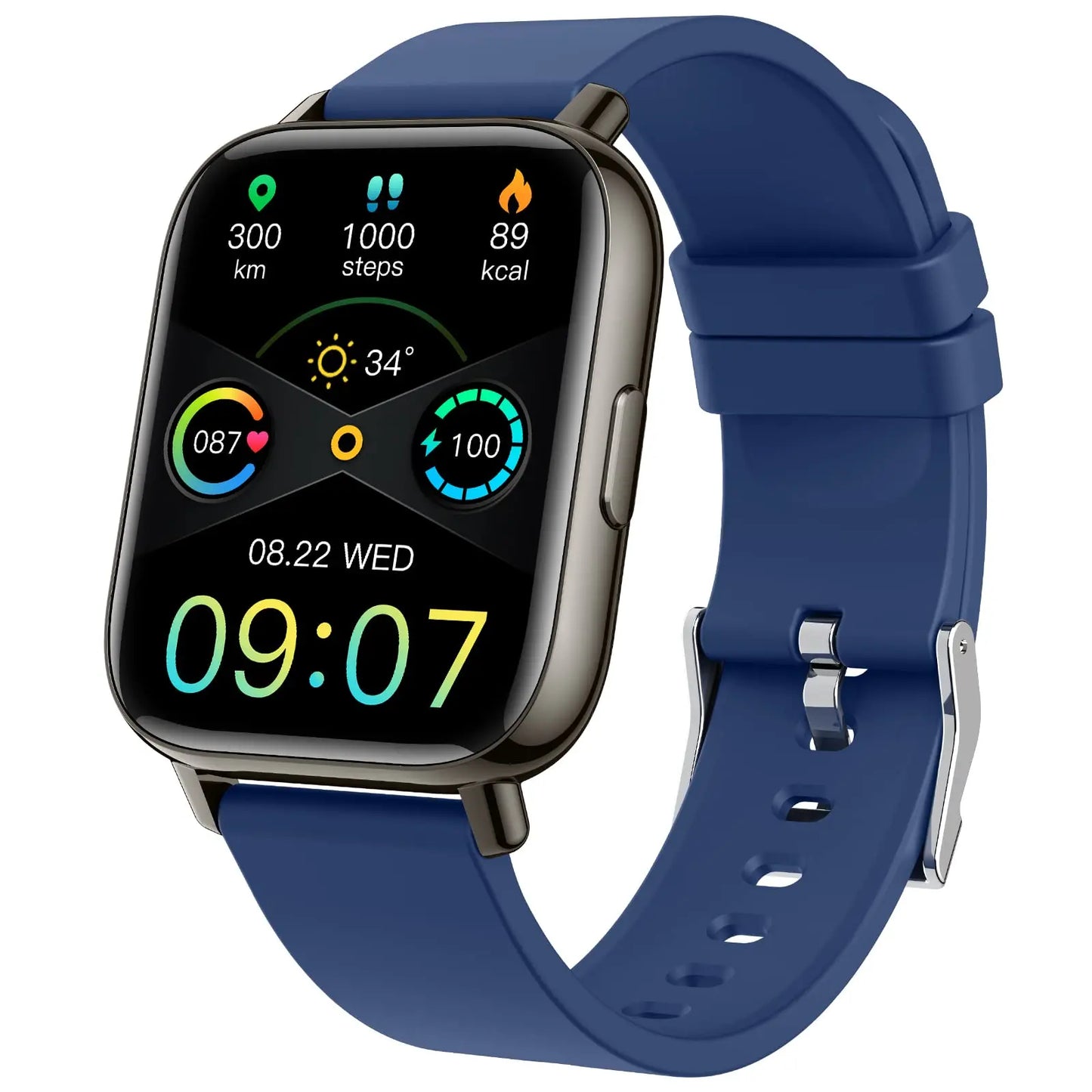 Jxrev Smart Watch Fitness Tracker for Men and Women 1.69 Inch Touch Screen Ultra Thin Smartwatch - Joanie B 25