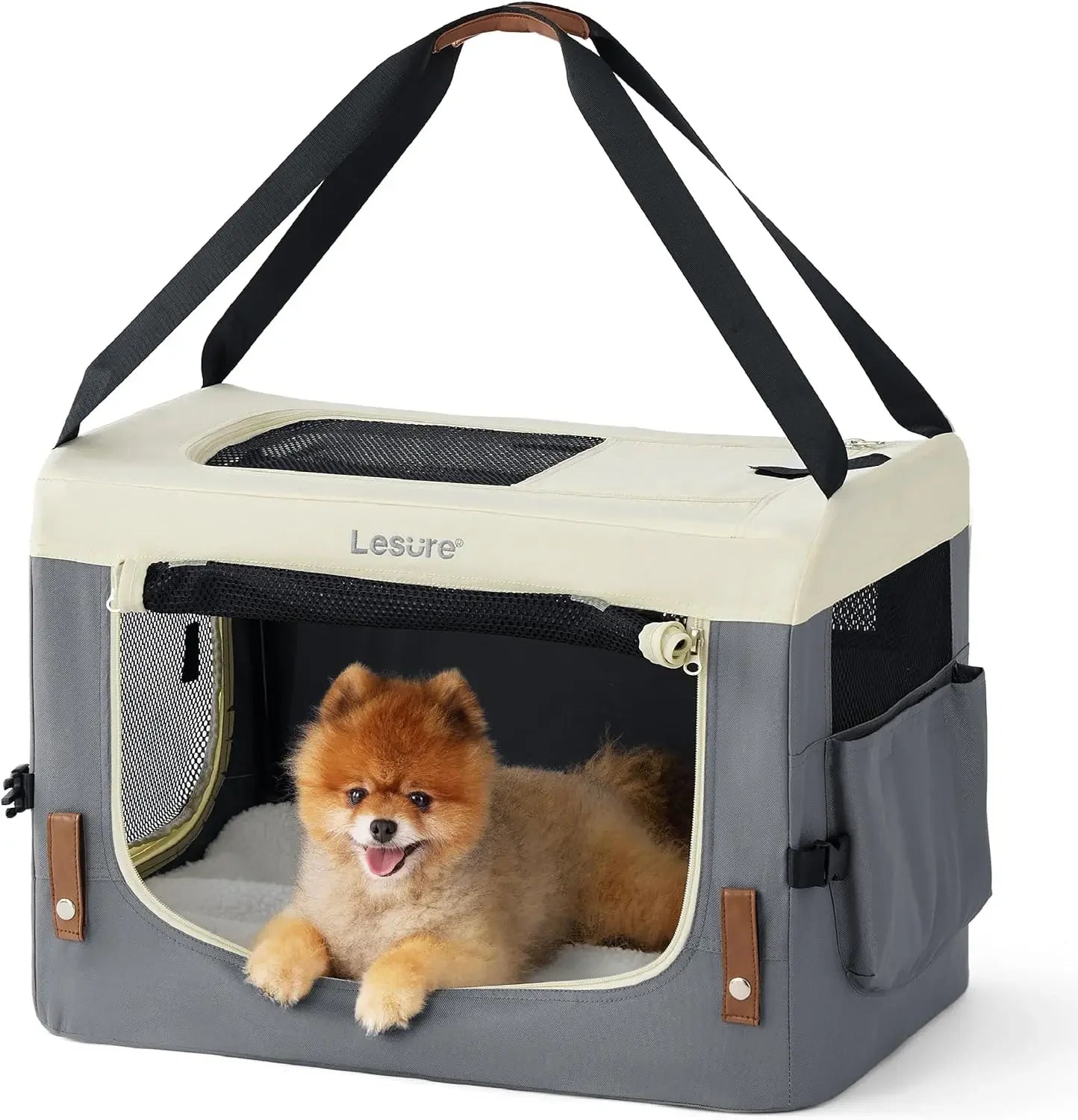 Collapsible Travel Dog Crate for Small Dogs Portable Soft Dog Crate for Outdoor and Indoor Folding Fabric Dog Kennel - Joanie B 25