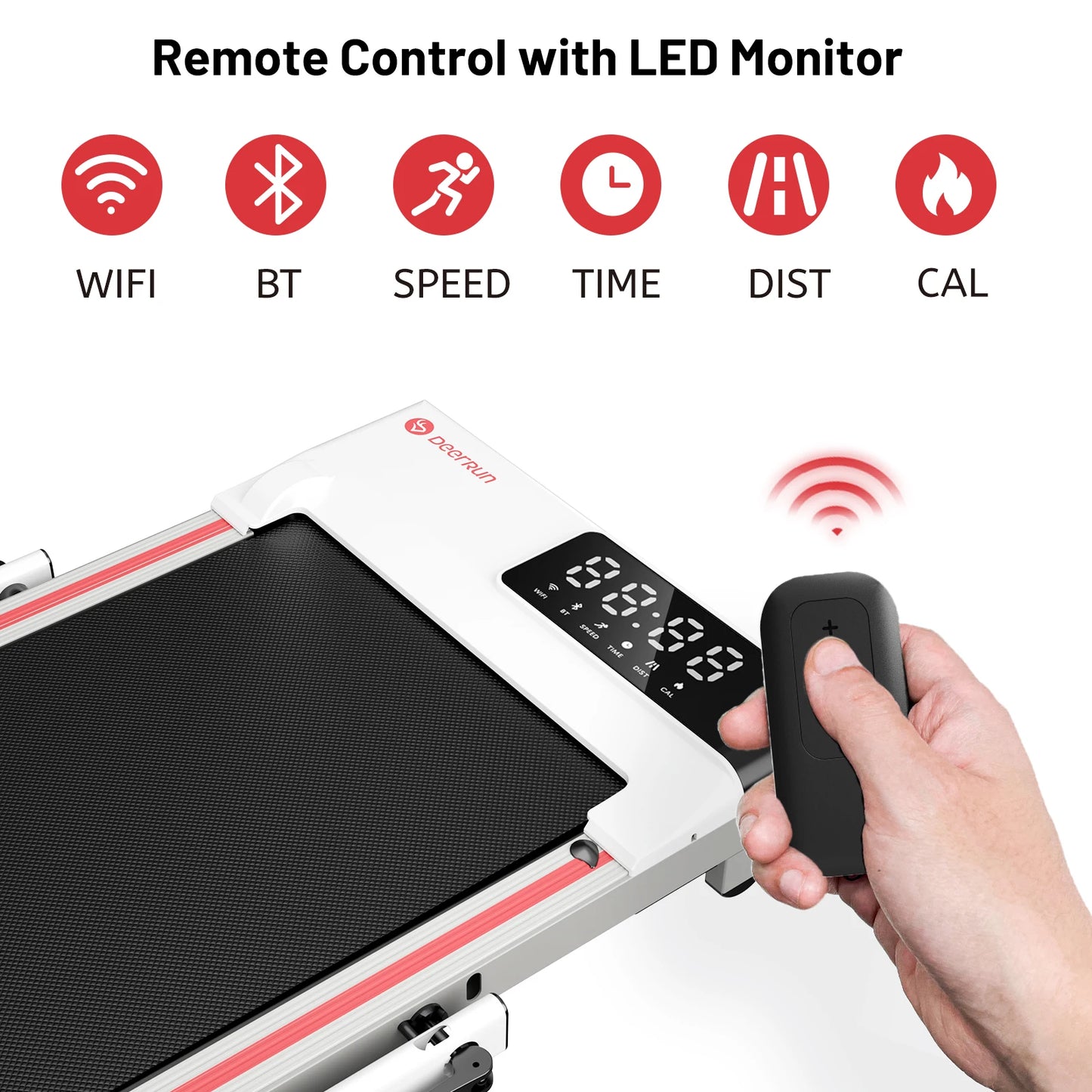Home Foldable Treadmill Walking Pad Remote Control Handrail