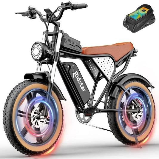 Electric Bike for Adults Q20 1500W 30MPH 48V 20AH All Terrain Fat Tire E-Bike with Digital Display and Dual Suspension - Joanie B 25
