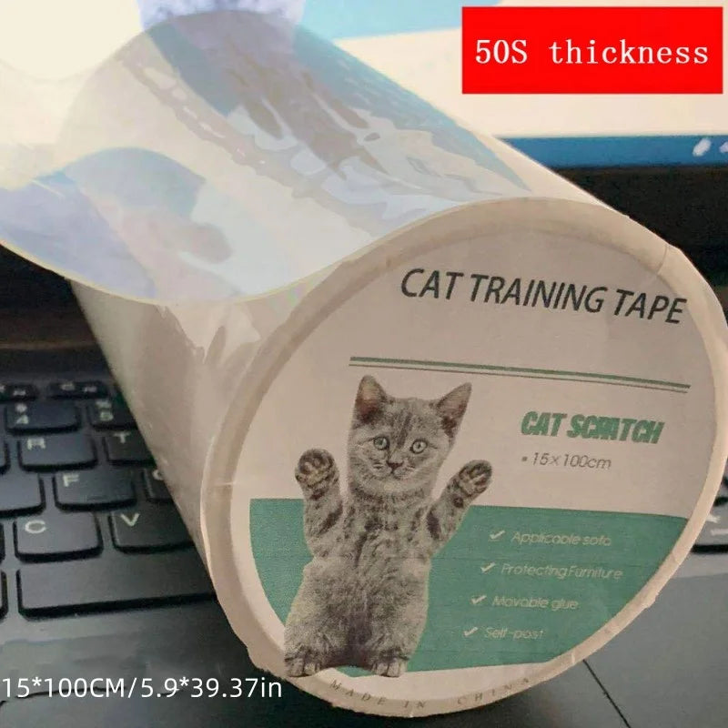 Cat Scratcher Deterrent Train Tape Double Sided Couch Sofa Protector Cat Furniture Protector Sticky Paws Tape for Furniture - Joanie B 25