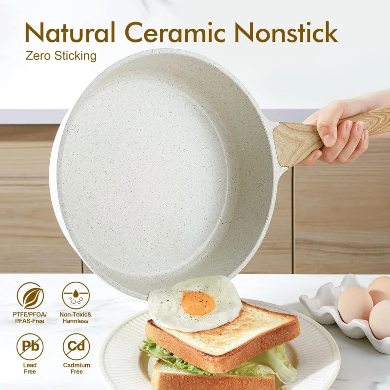 Nonstick Ceramic Cookware Set 13 Piece With Stay Cool Handles