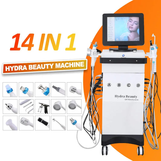 14 In 1 Hydra Beauty Facial Machine Aqua Peel EMS Tighten
