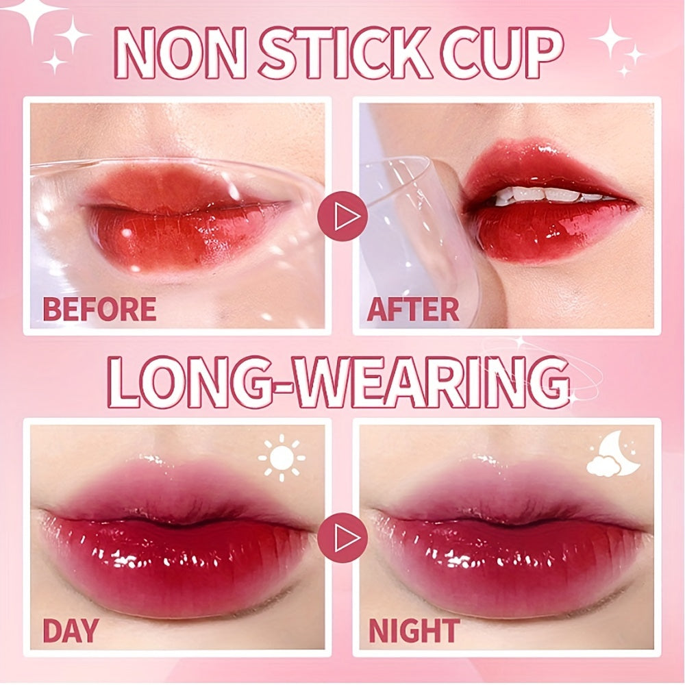 24 Colors Lip Tint Stain Set, Water Tint Lip Stain Korean Lip Gloss Long Lasting, Plumping Mini Liquid Lipstick Moisturizing Lip Tint, Multi-Use Lip & Cheek Tint, Non-sticky, Lightweight, Vivid Color